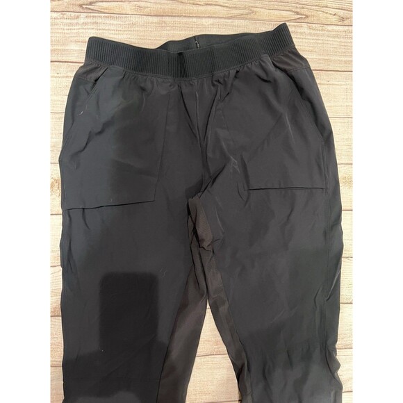 Apana Pull On Athletic Ankle Length Cargo Joggers Pants Black Stretchy Large - Picture 2 of 6